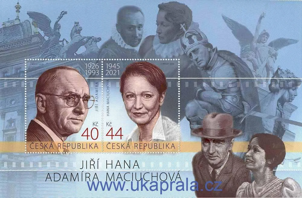 ČR ** aršík A1349/50, Herci a herečky: Jiří Adamíra a Hana Maciuchová, R. 2026