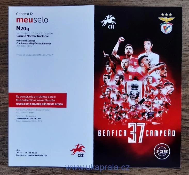 PORTUGALSKO ** sešitek, fotbal, Benfica Lisabon, r. 2020