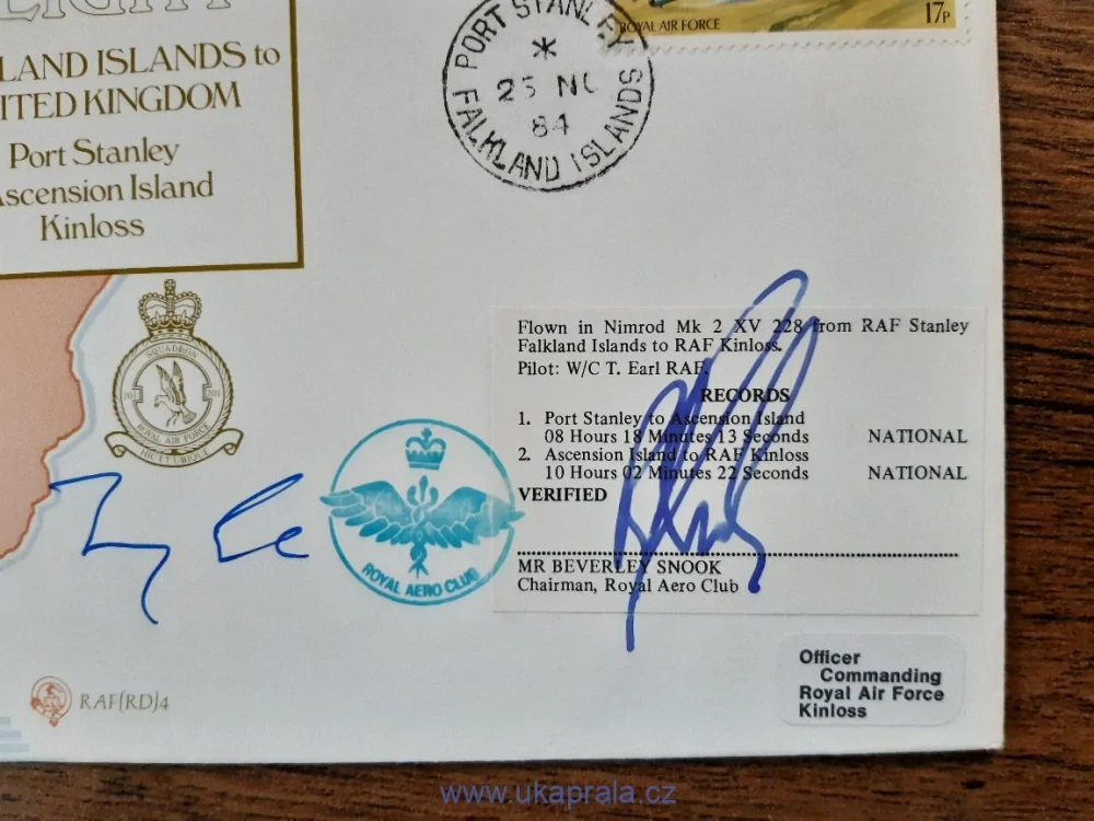 Falklandy RAF rekordní let 3.- 4.12. 1984