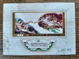 Maďarsko aršík B110A ** Michelangelo Buonarroti, 500.výročí