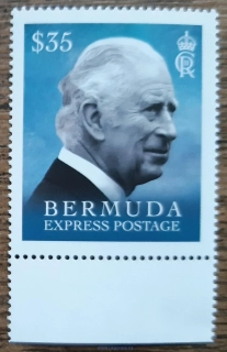 Bermudy ** výplatní známka 35$, král Karel III., r. 2023