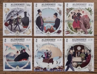 Alderney ** 760/65 J. Verne, Cesta kolem světa, r.2023