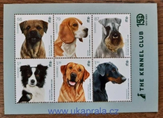 GUERNSEY ** aršík Bl 113, psi, 150 Years of The Kennel Club, r. 2023