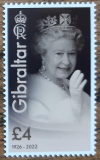 Gibraltar ** 2081, smuteční QEII., r. 2023