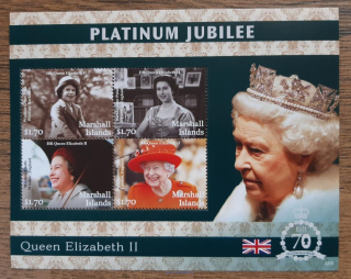 MARSHALL ISLANDS ** aršík QEII. platinové výročí, r. 2022