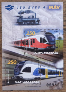 Maďarsko ** aršík B416A 150.výr. MÁV r.2018