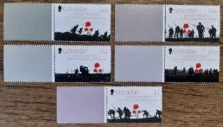 Gibraltar ** 1730/4 série 100.výr. bitvy na Sommě r. 2016