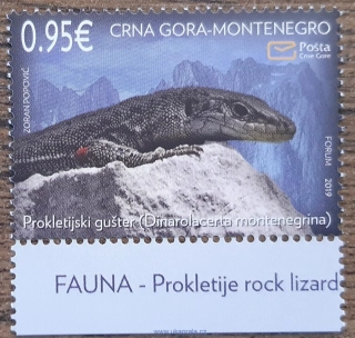 Černá Hora ** 430 dinarolacerta montenegrina, r.2019