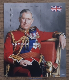 GAMBIE ** aršík 1zn, král Karel III., r. 2022