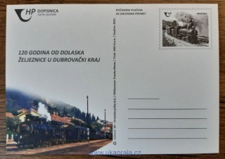 CHORVATSKO dopisnice, 120 let železnice, Dolaska, r. 2021