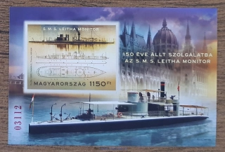 Maďarsko ** aršík BL474B SMS Leitha, NEZOUBKOVANÝ, r. 2023