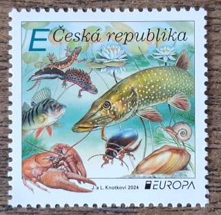 ČR ** 1260 EUROPA, vodní fauna a flóra, r. 2024