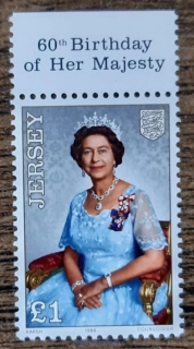 Jersey ** 377 QEII., 60. narozeniny, r. 1986