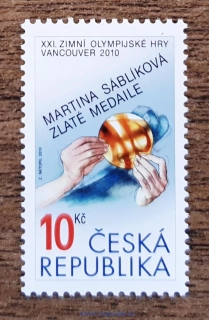 ČR ** 626 ZOH Vancouver - zlatá medaile, r. 2010