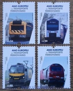 Portugalsko ** série 4767/70,železnice, r. 2021