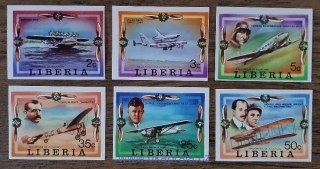 Liberia ** 1047/52 B, NEZOUBKOVANÉ, letadla, historie, r.1978