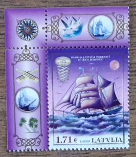 LOTYŠSKO ** 1185 plachetnice, Anna Wictoria 1878, r. 2023