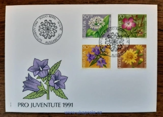 Švýcarsko FDC 1455/8 "PRO JUVENTUTE" r. 1991