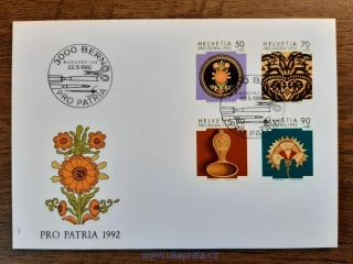 Švýcarsko FDC 1470/3 "PRO PATRIA" r. 1992
