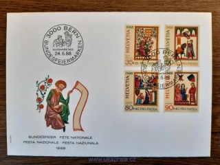 Švýcarsko FDC 1372/5 "PRO PATRIA" r. 1988