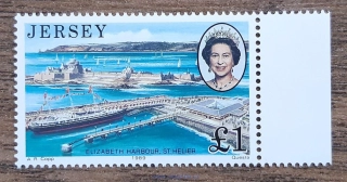 JERSEY ** 484 návštěva QEII., přístav, r. 1989