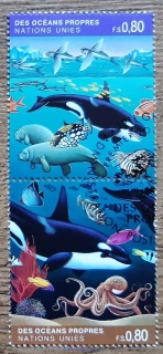 OSN Ženeva raz. 213/4 mořská fauna, r. 1992