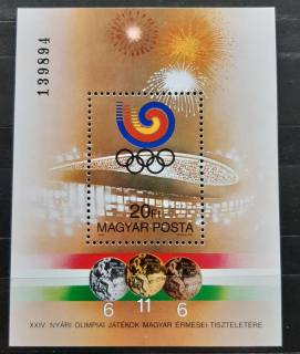 Maďarsko ** aršík Bl 201A, OH, r. 1988