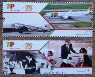 Portugalsko ** 4627/28, 75 let aerolinek TAP, r. 2020
