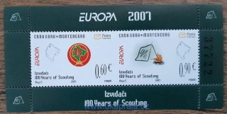 Černá Hora ** SL H-Blatt 2 EUROPA, skauting, r.2007
