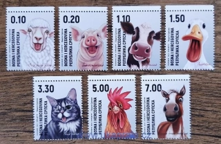 Bosna a Hercegovina, Republika Srbská ** série domácí zvířata, fauna, R. 2024