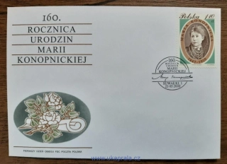 POLSKO FDC 3974 Maria Konopnicka, r. 2002