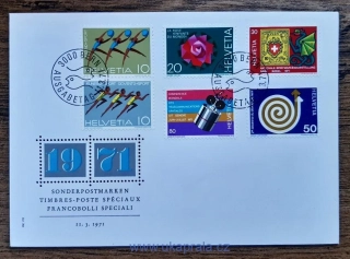 ŠVÝCARSKO FDC 940/5, výročí, r. 1971