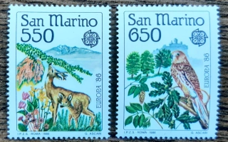 SAN MARINO ** 1339/40, EUROPA, ochrana přírody, r. 1986