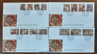 KYPR (ŘECKO) FDC 730/44 mozaiky z Pafosu, r. 1989