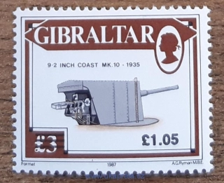 Gibraltar ** 623 děla, přetisk 1,05Ł, r. 1991