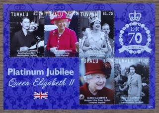 TUVALU ** aršík, QEII. Platinové výročí, r. 2022