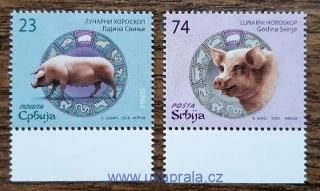SRBSKO ** 848/9 čínský rok vepře, r. 2019