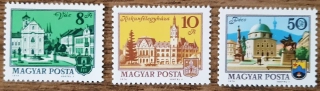 Maďarsko ** 3001/3 výplatní, města, r. 1974