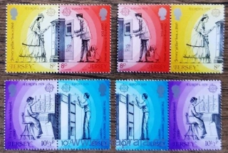 JERSEY ** 192/5 A, 2pásky, EUROPA, historie pošty, r. 1979