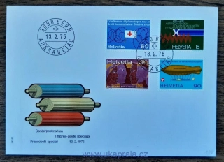 ŠVÝCARSKO FDC 1046/9 výročí, r. 1975