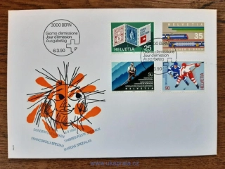 ŠVÝCARSKO FDC 1409/12 výročí, r. 1990
