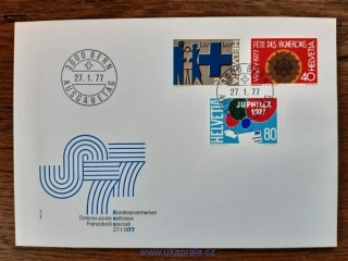 Švýcarsko FDC 1087/9 různá výročí, r. 1977