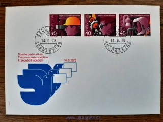 Švýcarsko FDC 1134/6 bezpečnost práce, r. 1978