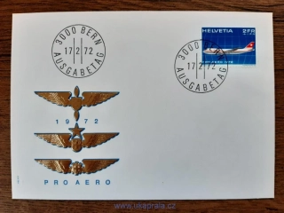 Švýcarsko FDC 968 "Pro Aero" r. 1972
