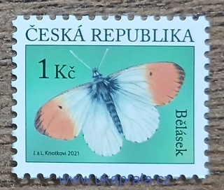 ČR ** 1110, motýli, bělásek, r. 2021