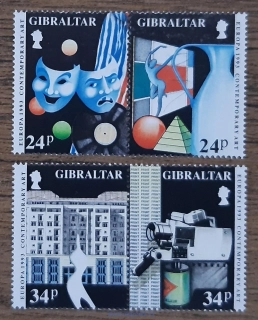 GIBRALTAR ** 654/7 EUROPA, umění, r. 1993