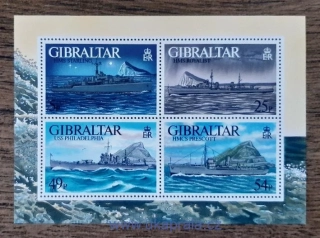 GIBRALTAR ** aršík Bl 26, válečné lodě WW2, r. 1996