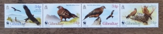 GIBRALTAR ** 774/7, WWF, luňák červený, r. 1996