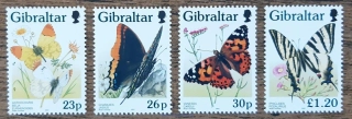 GIBRALTAR ** 793/6 motýli, r. 1997