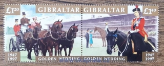 GIBRALTAR ** 801/2, QEII. zlatá svatba, r. 1997